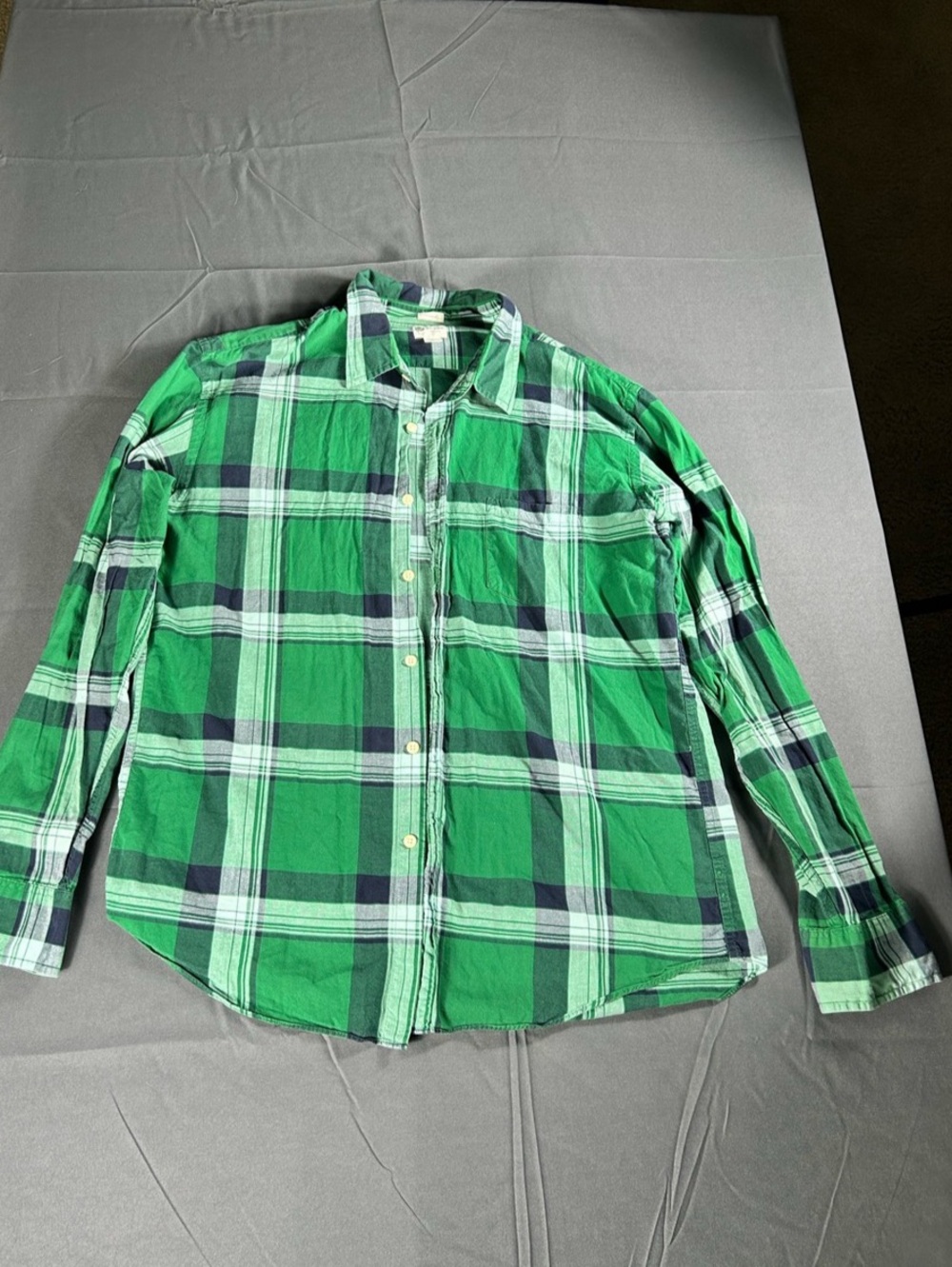 J.Crew Men's Plaid Cotton Shirt Size XL Like New